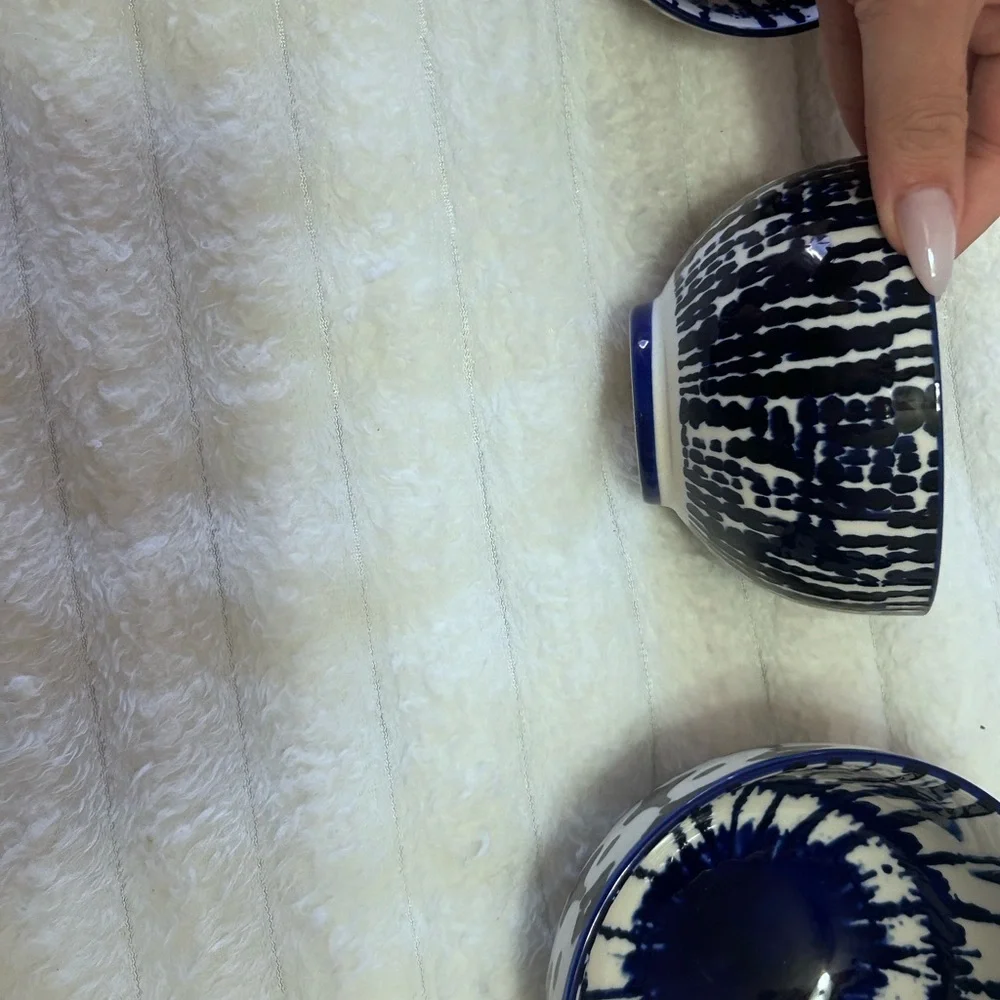 Blue Artistic Ceramic Bowl Set